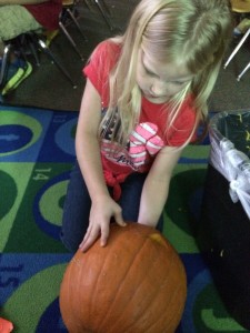 carving pumpkin Alyssa