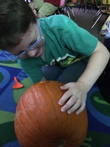 carving pumpkin David